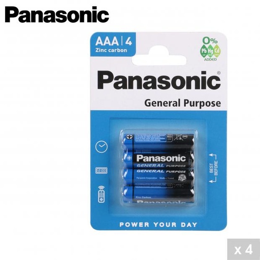 PANASONIC - PILES SALINE R03X4