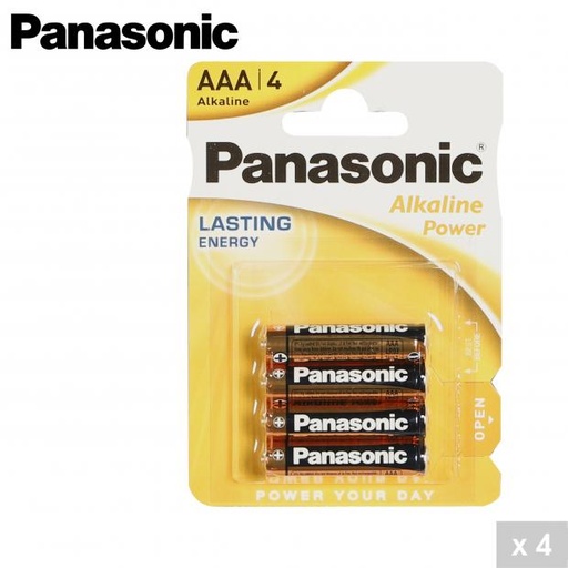 PANASONIC - 4 PILES ALCALINE AAA/R03
