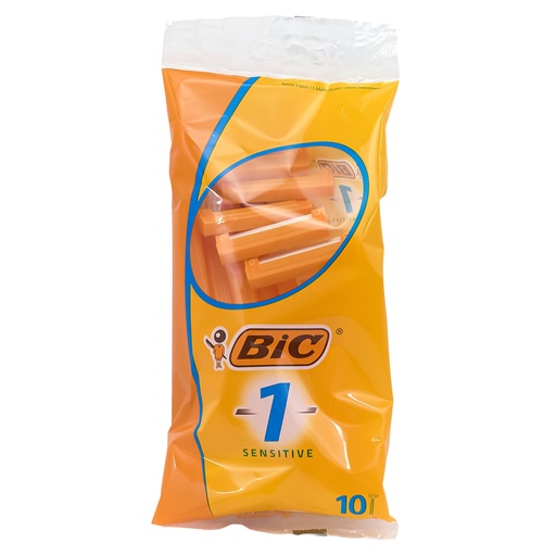 Bic 1 Sensitive Rasoirs Jetables 1 Lame Orange - 10 Pièces
