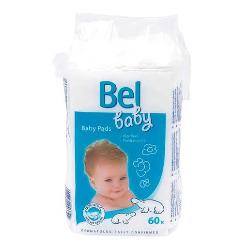 Bel Baby carrés coton 60pcs aloe vera