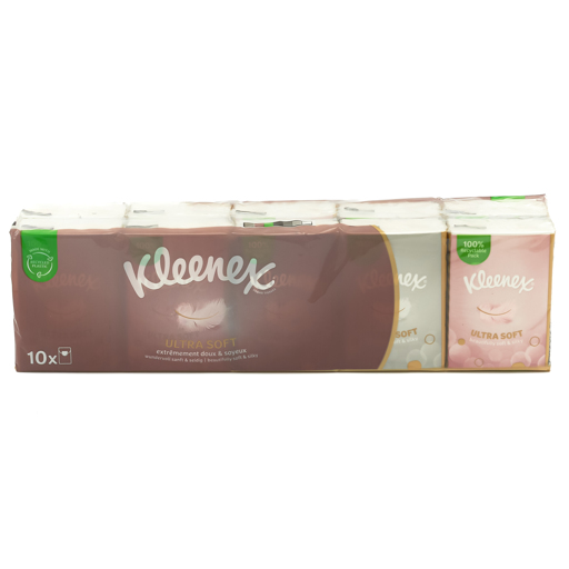 KLEENEX MOUCHOIRS ULTRA DOUX 4 PLIS - 10x7 PIÈCES
