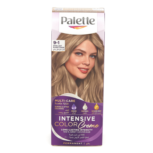 Palette Intensive Color Cream couleur de cheveux 9-1 extra blond clair cendré