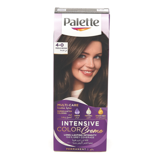 Palette Intensive Color Cream Coloration Pour cheveux 4-0 brun moyen 