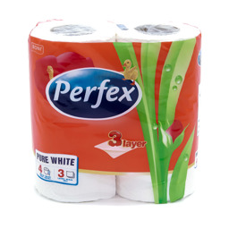 PERFEX - PAPIER TOILETTE - 4 ROULEAUX - 3 PLIS