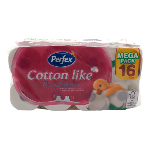 Perfex papier toilette 16 rouleaux 3plis comfort line