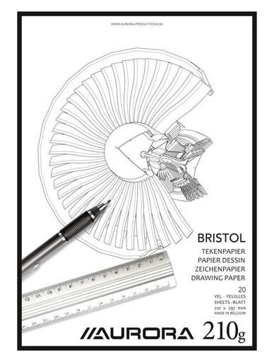 BLOC DESSIN BRISTOL - 21X29CM - 20 FEUILLES