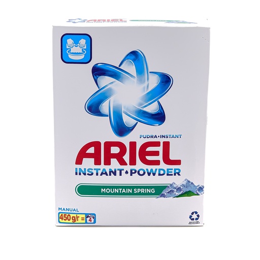 ARIEL - POUDRE À LESSIVER - 450G - 7 DOSES - MOUNTAIN SPRING
