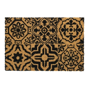 Paillasson Douceur d'Intérieur Coco 40x60 cm Imprimé Lisbonne Beige Noir