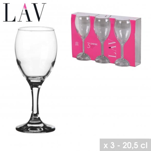 LAV EMPIRE - 3 VERRE À VIN - 20,5CL