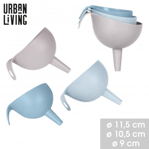ENTONNOIR DE CUISINE X3PCS 3 COULEURS