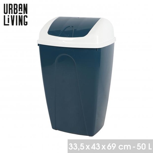 PASHA POUBELLE FLIP 50 LITRES BICOLORE