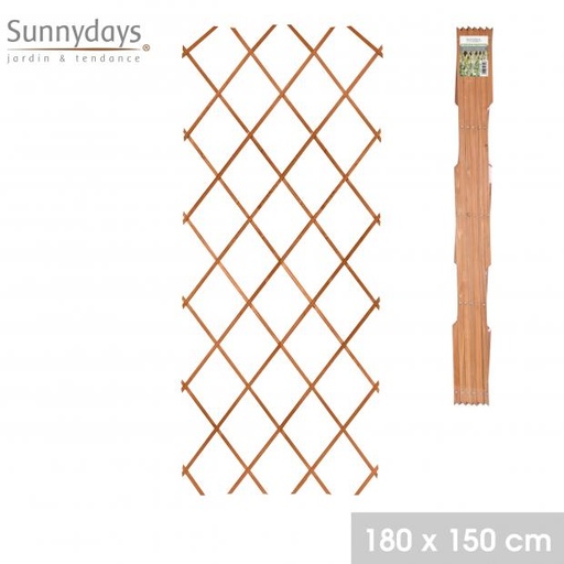 "MON JARDIN" - TREILLIS EN BOIS EXTENSIBLE - 180X150X0,5CM