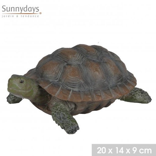 "MON JARDIN" STATUETTE TORTUE EN RESINE 20X14XH9CM