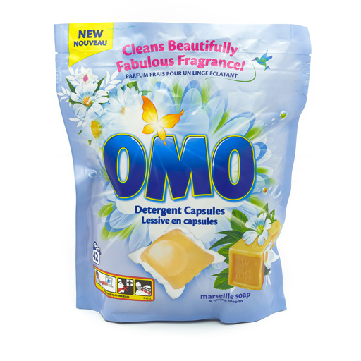 OMO Capsules de lessive 42 lavages Savon de Marseille Fleurs de Printemps