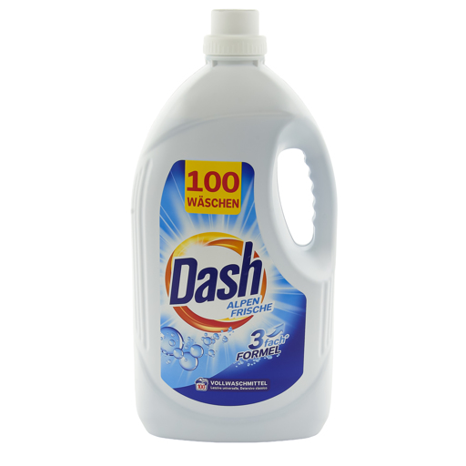 DASH - LESSIVE LIQUIDE - 5L - 100 DOSES - ALPINE FRESH