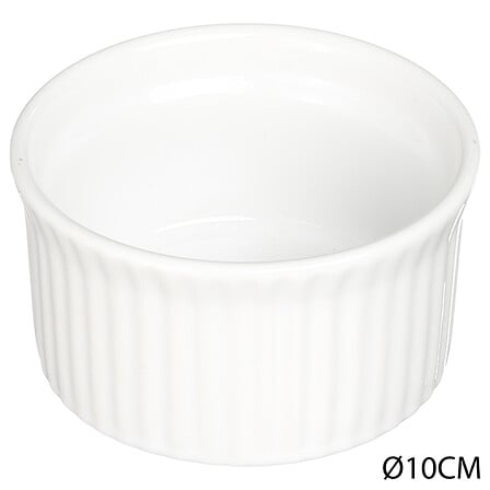 RAMEQUIN EN CÉRAMIQUE BLANC DE 9CM