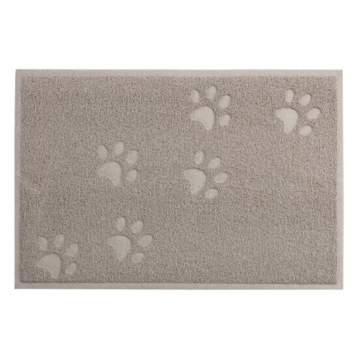 TAPIS GAMELLE ET LITIERE 40X60CM TAUPE