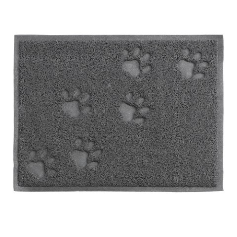 TAPIS GAMELLE/LITIERE 30X40CM ANTHRACITE
