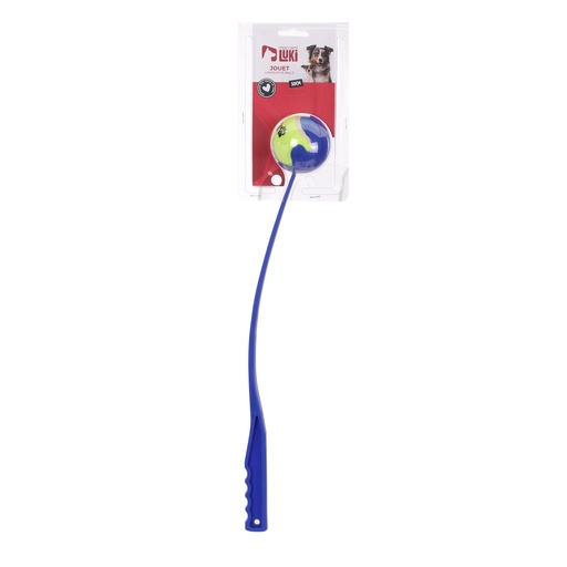 JOUET LANCEUR DE BALLE - COULEUR ROUGE OU BLEU 50CM