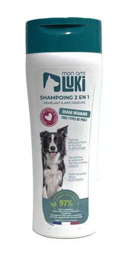 SHAMPOING 2 EN 1 CHIENS ANTI-ODEURS 300ML