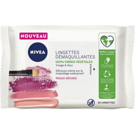 Nivea Lingettes Demaquillantes 20Pcs 3en1