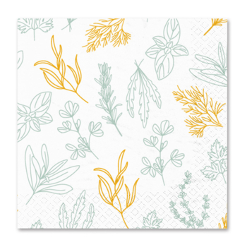 SET DE 20 SERVIETTES EN PAPIER 3 PLIS 33*33CM AROMATES