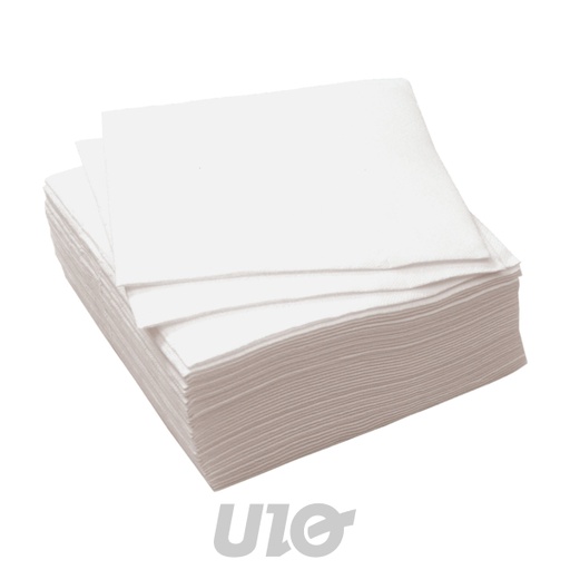 SET DE 100 SERVIETTES 1 PLI 30*30CM BLANC