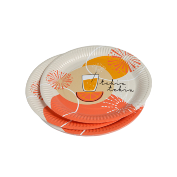 SET DE 10 ASSIETTES EN CARTON D23CM TCHIN TCHIN