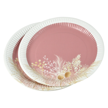 SET DE 10 ASSIETTES EN CARTON D23CM PAMPA
