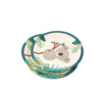 SET DE 6 ASSIETTES EN CARTON D18CM KOALA