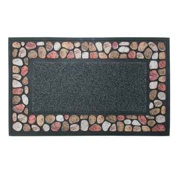 Douceur d'Intérieur Paillasson Relief Cailloux Multicolores Caoutchouc 45x75 cm