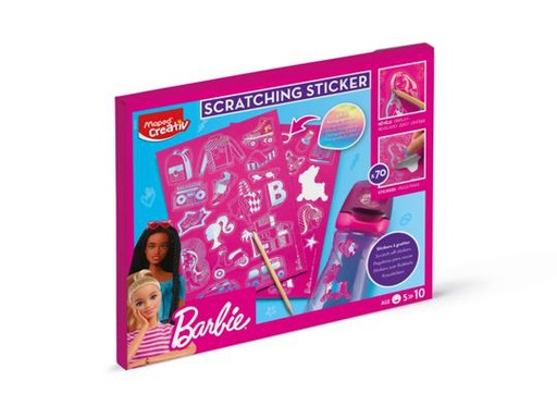 BARBIE SCRATCHING STICKER