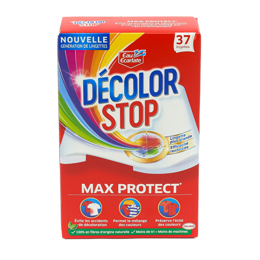 EAU ECARLATE DECOLOR STOP - 37 LINGETTES MAX PROTECT