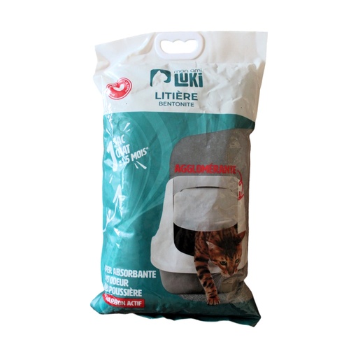 LITIERE BENTONITE AGGLO SANS ODEUR 3 % CHARBON ACTIF 5L