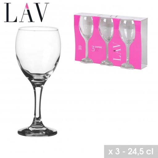 LAV EMPIRE - 3 VERRE À EAU - 24,5CL