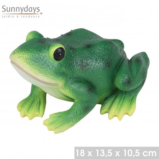 "MON JARDIN" STATUETTE GRENOUILLE EN RESINE 18X13,5XH10,5CM