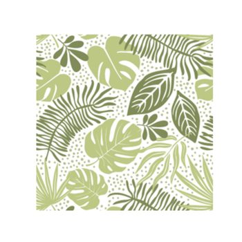 SET 20 PAPER COCKTAILS NAPKINS LEAF 3 PLIES 25*25CM