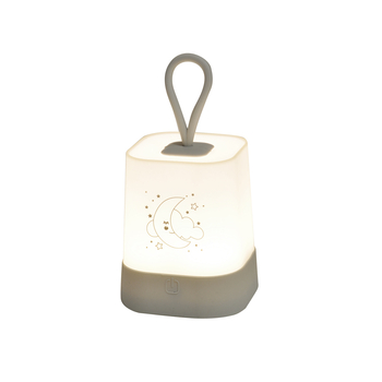 GREY SILICONE LED NIGHT LIGHT WITH BATTERIES 8*8*H16CM