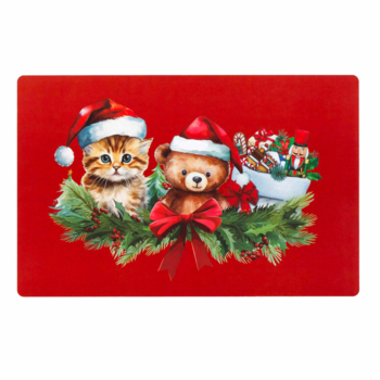 SET DE TABLE - 28.5x44CM - OPAQUE EN POLYPROPYLÈNE - MOTIF CADEAU CHAT