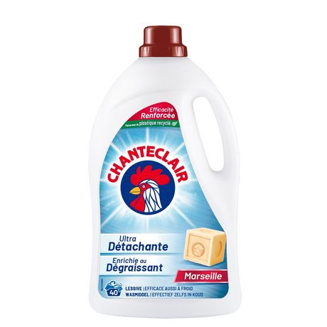 Chante Clair Lessive Ultra Détachante Dégraissant Marseille 40 Lavages 1,8L