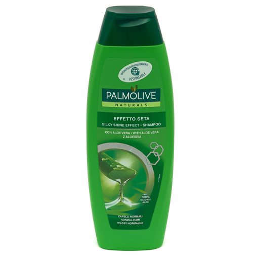 Palmolive shampooing 350ml effet éclat soyeux aloe