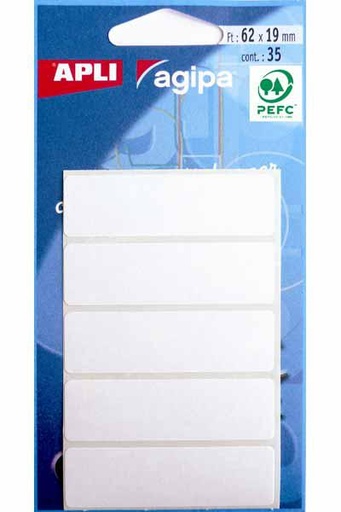ÉTIQUETTES BLANCHE - 19X62MM - APLI
