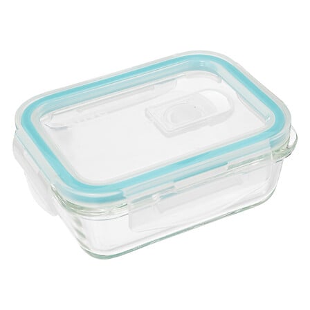 5Five Boîte Conservation Verre Clipeat 0.33L Rectangulaire Joint Bleu
