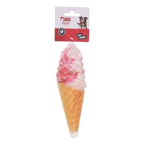JOUET CORNET DE GLACE  20CM  ASSORTIS 3 COULEURS