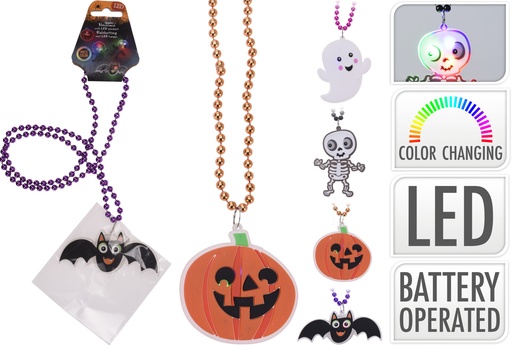 COLLIER HALLOWEEN LED - 4 DESIGNS