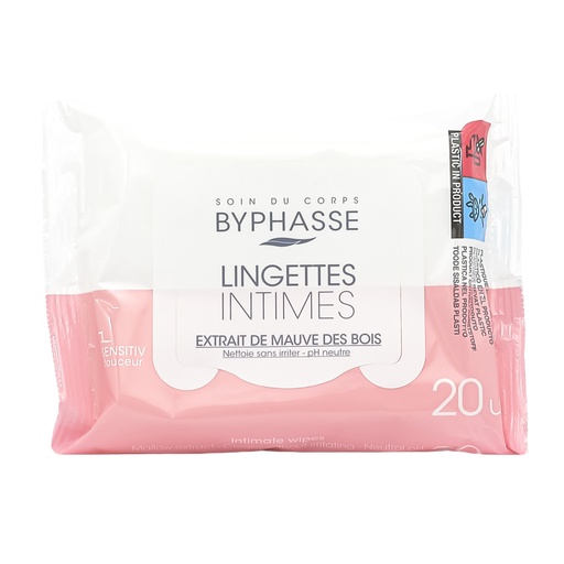 Byphasse lingettes intimes 20pcs sensitiv douceur