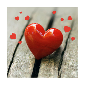 SET DE 20 SERVIETTES EN PAPIER 3 PLIS 33*33CM COEUR