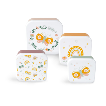 SET DE 4 BOITES GIGOGNES 13/11.5/10/9CM FANTASY GARDEN