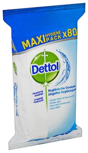 Dettol lingettes 80pcs Hygiène