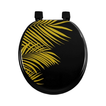 ABATT. WC CHARNIERES PLASTIQUE 37 x 47 CM MDF IMPRIME ORBELLA NOIR